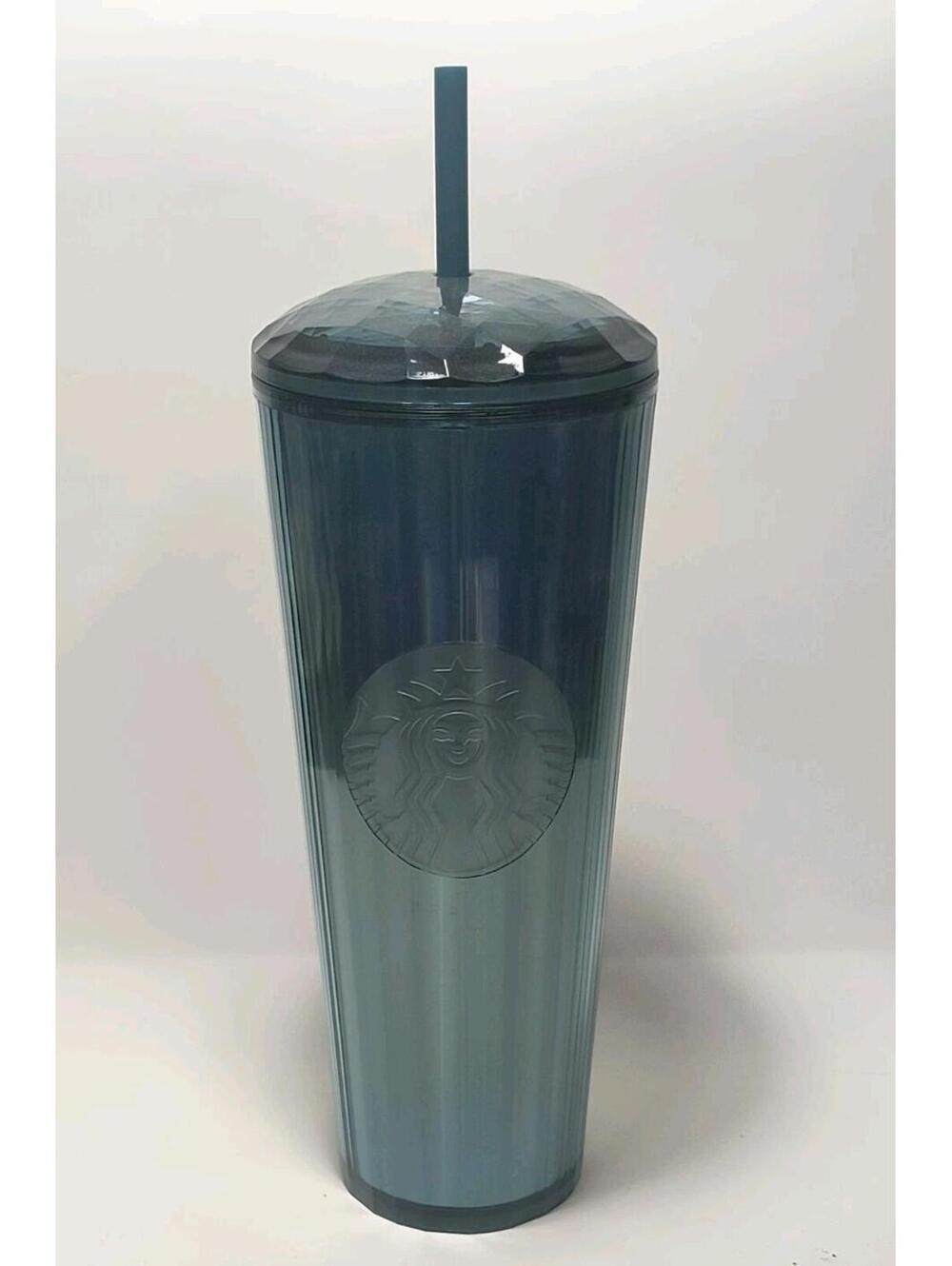 Starbucks Fall 2022 Ocean Kaleidoscope Dome 24 Oz Tumbler Venti Cup Straw Green